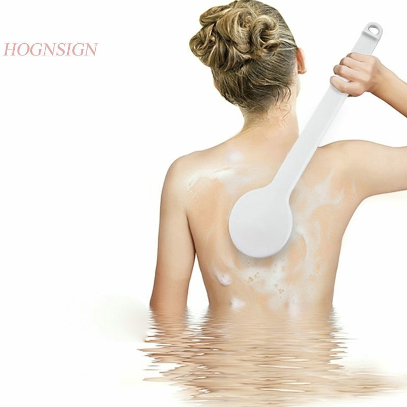 Banho artefato escova de banho longo punho macio toalha de cabelo ferramenta de volta do corpo cuidados de limpeza stress relaxar chuveiro massageador