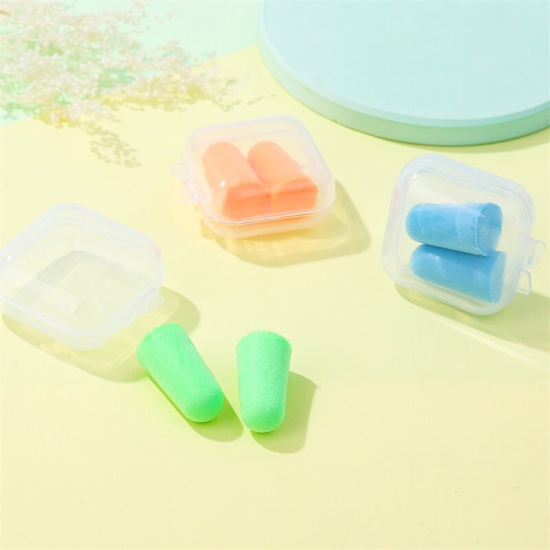 5Pairs Authentic Foam Soft corded Ear Plugs Noise sleep Reduction Norope Earplugs Swimming Protective earmuffs