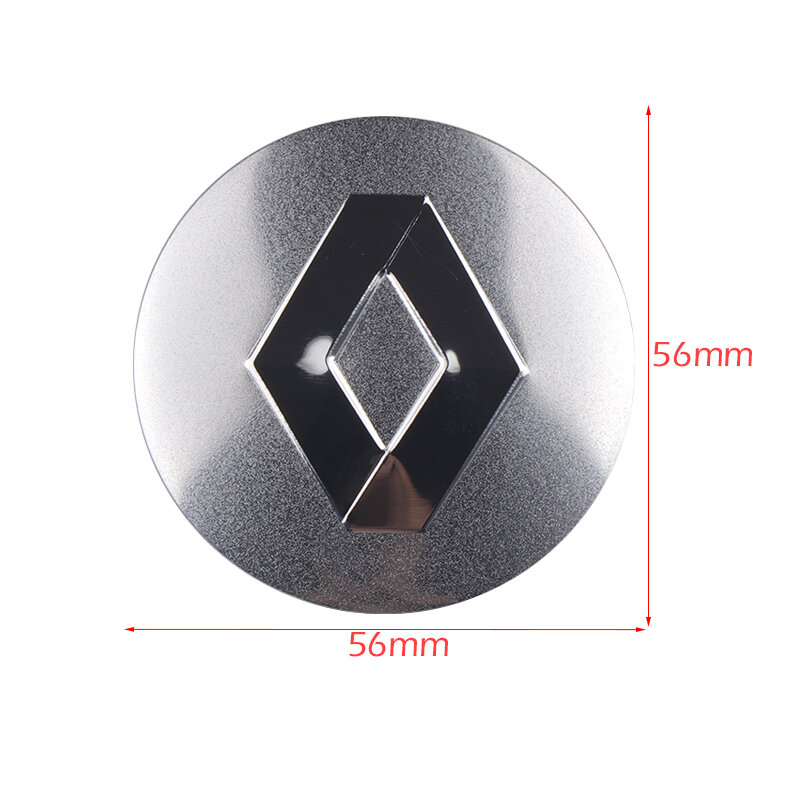 Capa de borda automotiva, 4 pçs/lote, 56.5mm, decalque de roda, hub, adesivo para renault roda, clio megane laguna scenic emblema do twingo