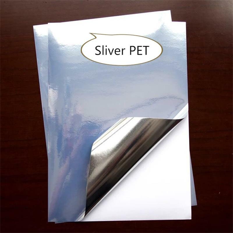Etichette adesive A4 impermeabili etichette per animali domestici in nastro lucido a specchio per stampante a getto d'inchiostro