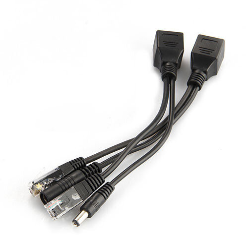 POE Adapter Cable RJ45 Injector Splitter Network Power over Ethernet PoE Adapter Injector Splitter Kit