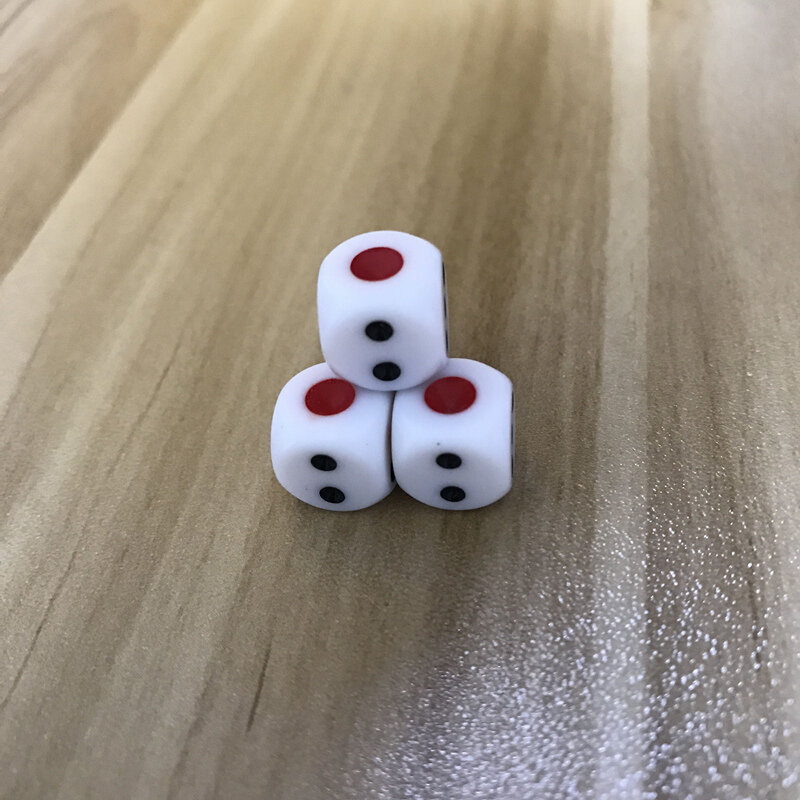 Wholesale 100/200/500/1000/1500PCS 10mm Dice Acrylic White Dice Hexahedron Fillet Red Black Points Clubs KTV Dedicated Dice Set