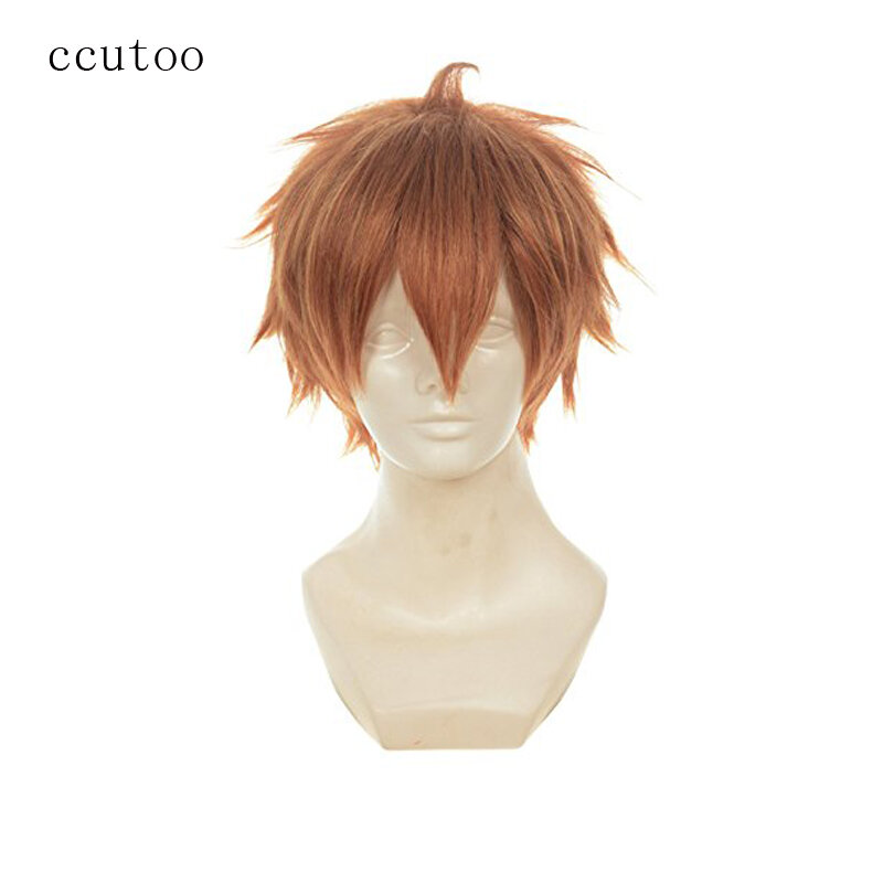 Ccutoo-peruca cosplay sintética curta para homens, 12 polegadas, resistência ao calor, fibra, o túmulo perdido, kylin, zhang, orihara, izaya