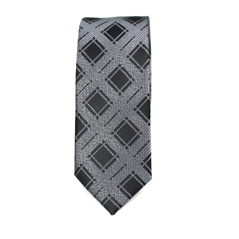 Gravatas de poliéster clássicas masculinas, gravatas finas casuais masculinas, pontos xadrez, gravata com pescoço masculino para casamento, negócios, masculino, moda, novo