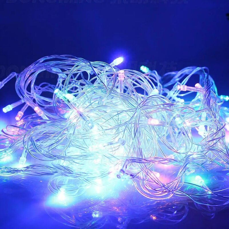 Luzes de natal quentes 10m 50 led ac 110v 220v led string luz luminaria jardim árvore decoração ao ar livre, 1 pc/lote