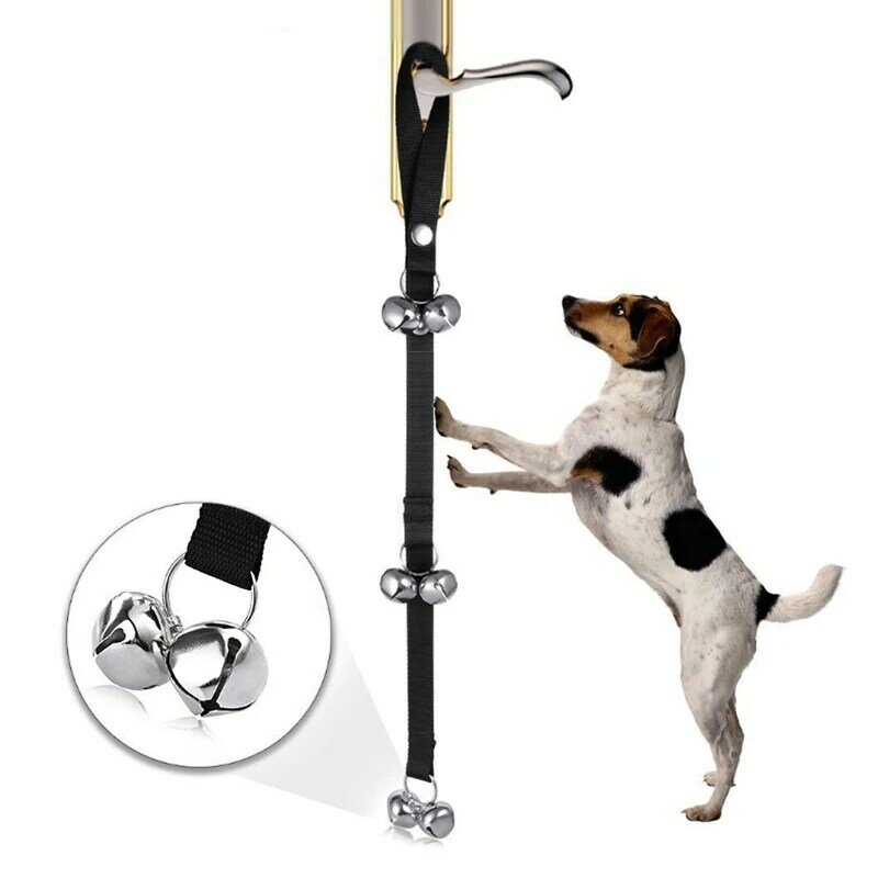 Cão potty formação bell campainha ajustável para porta de treinamento doméstico