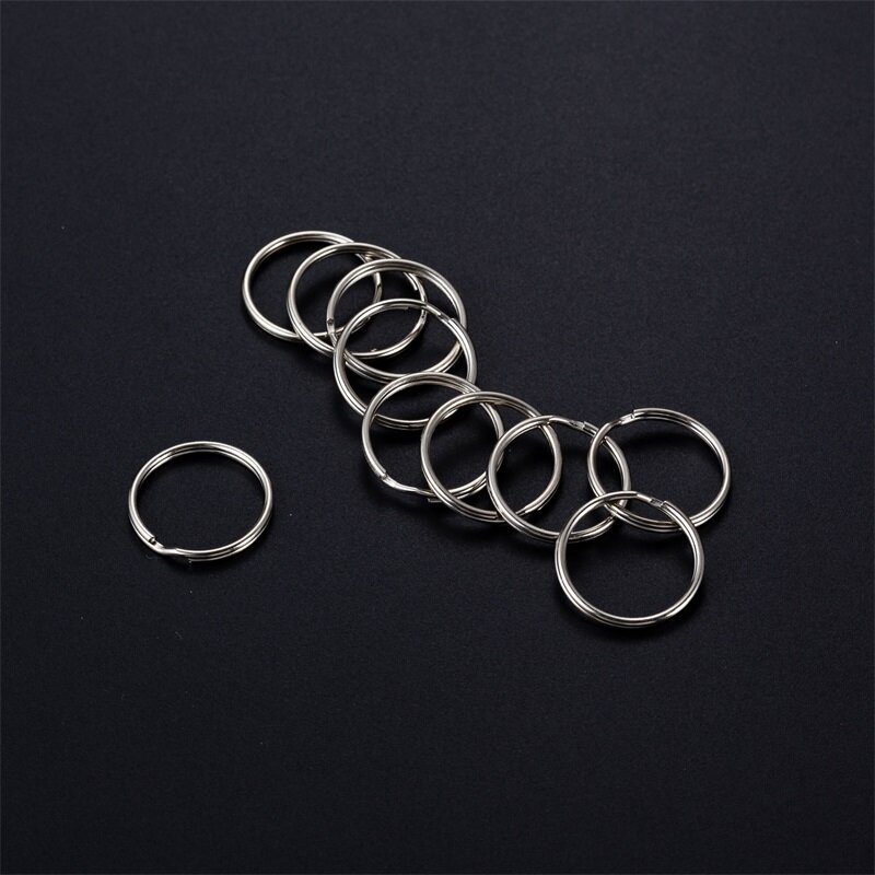 Anel de chave redondo aberto 20 tamanhos 10-20mm, anel para mulheres e homens, correntes para chaves, acessórios de joalheria