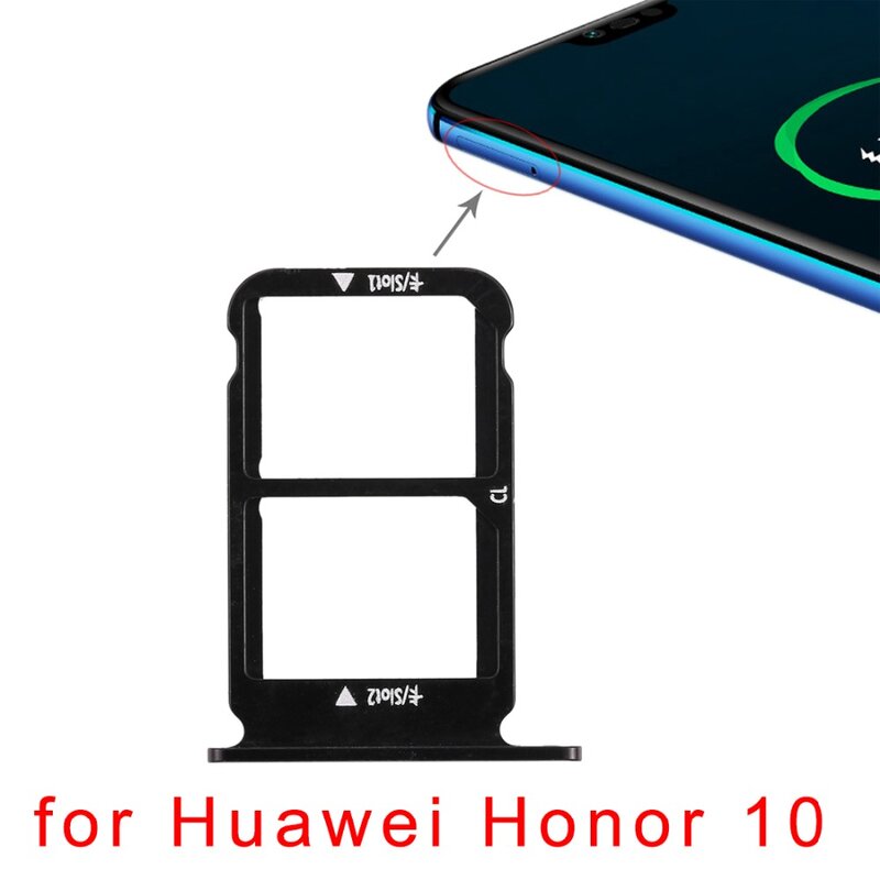 ถาดซิมการ์ด + ถาดใส่การ์ด Micro SD สำหรับ Huawei Honor 8C/8X /10ชิ้นส่วนซ่อม