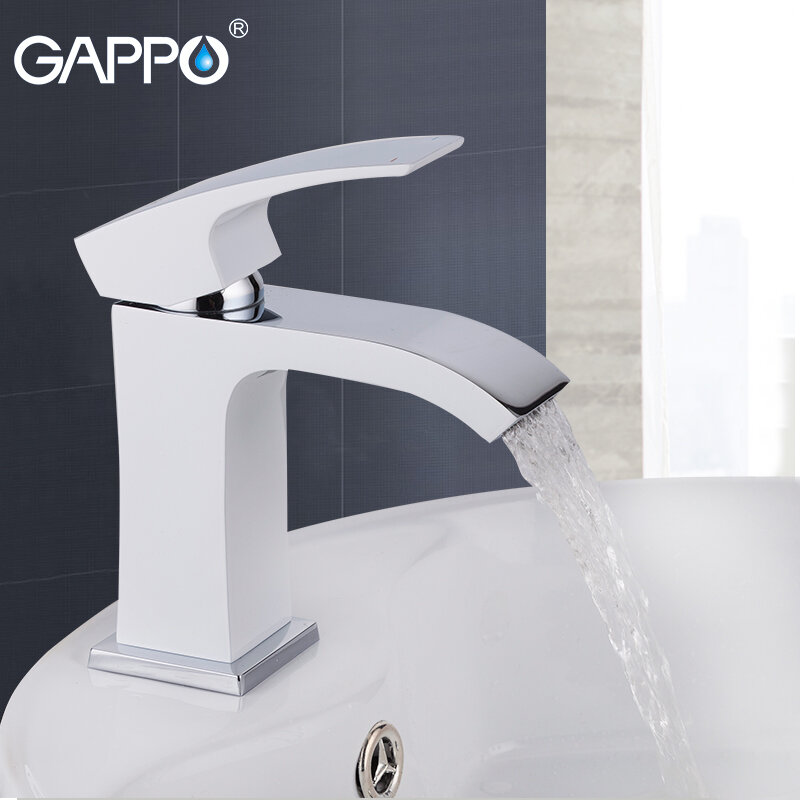 GAPPO-grifo blanco para bañera, grifería para lavabo, mezclador de agua, Sistema de ducha