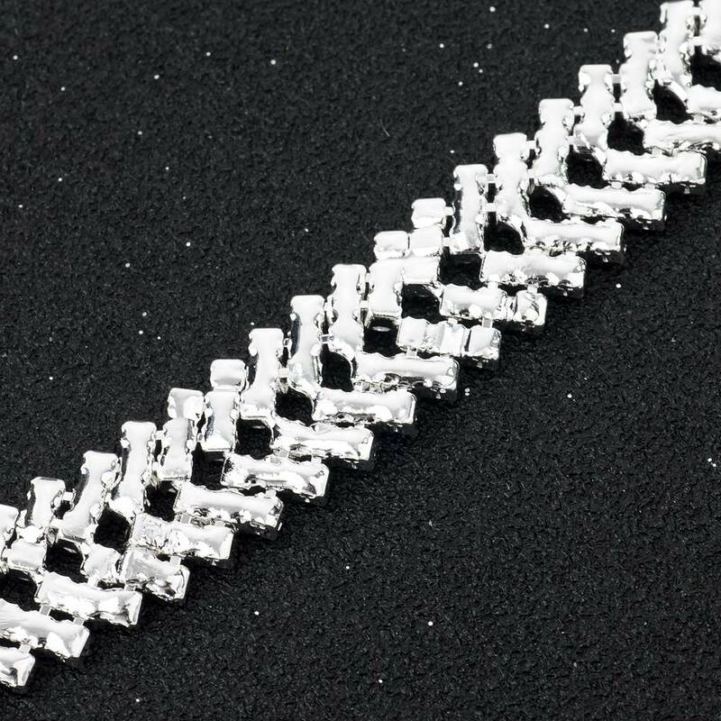 Luxe Kristal Armbanden Voor Vrouwen Zilver Kleur Armbanden En Armbanden Femme Bruids Bruiloft Sieraden 2018 Vintage Armband SBR150218