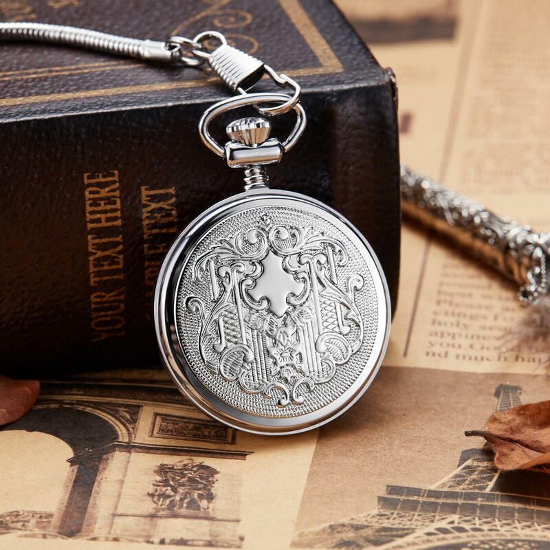 Ретро Медные карманные часы ожерелье цепь Кулон Античная стимпанк Мужские кварцевые карманные часы Новый