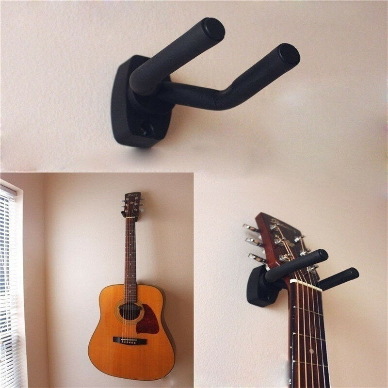 Gancho de suspensión de guitarra, soporte de montaje en pared, estante de exhibición, bajo, tornillos, accesorios, 1 ud.