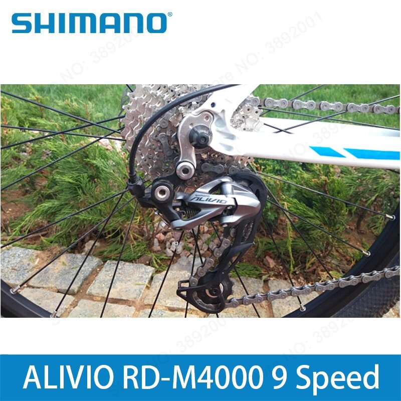 Shimano ALIVIO RD-M4000 9 Velocidade SL-M4000 FD-M4000 Bicicleta Desviador Traseiro Longo Gaiola Desviadores SL-M4000 3s * 27 9s s MTB Bicicleta