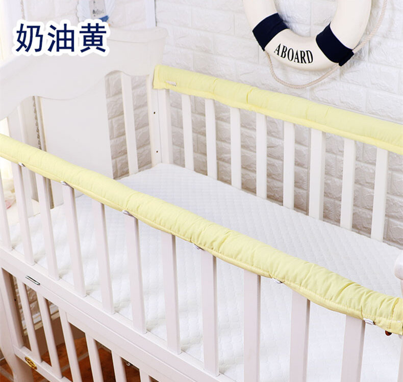 Bawełna gruby łóżeczko dziecięce łóżko Guardrails' Protector 1 para szopka zderzak paski dla nowo narodzonego dziecka bezpieczeństwa ochrony zderzaki 5 rozmiary