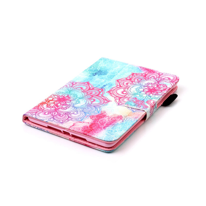 Чехол для планшета A1538 A1550, Чехол для iPad mini 4, модный кожаный чехол-книжка с цветочным принтом мандалы, чехол-бумажник 7,9 дюйма, чехол с подстав...