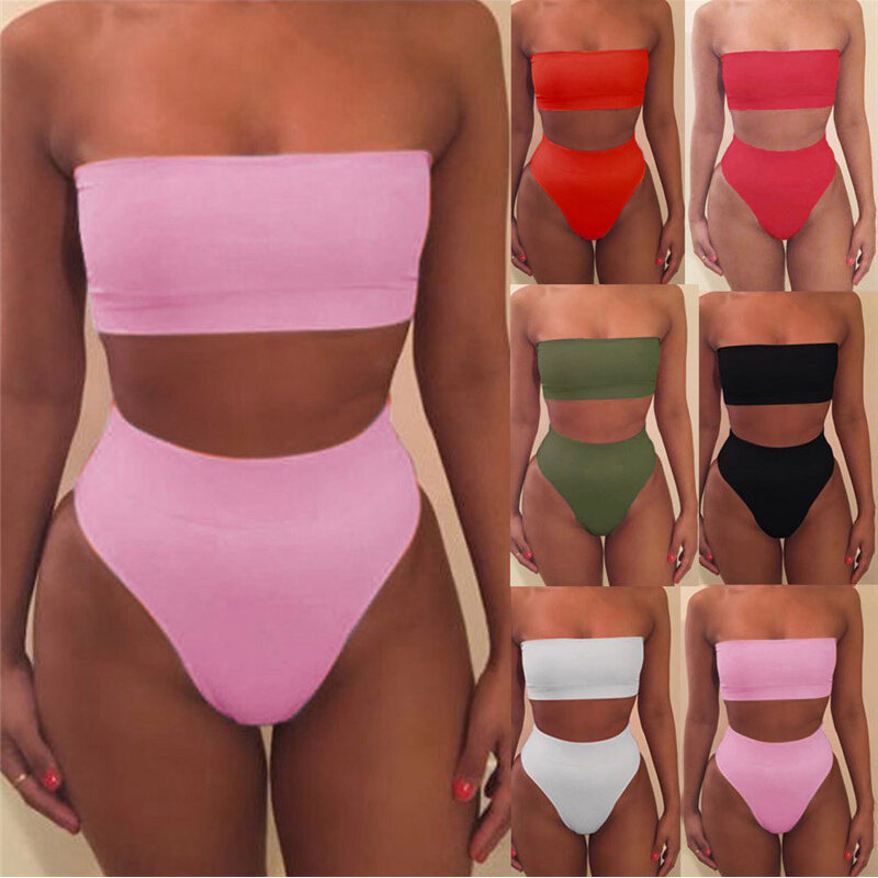 MSSNNG nuevo verano mujeres Sexy Bikini Set push-up sujetador sin relleno traje de baño triángulo bañador traje de baño biquini