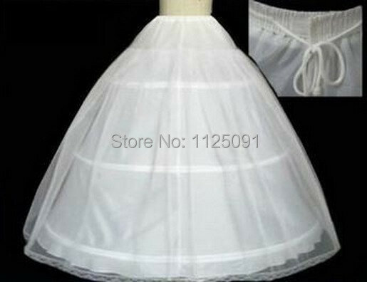 In Stock Hot Sale 3 Hoop Ball Gown Bone Full Crinoline Petticoats For Wedding Dress Wedding Skirt Accessories Slip