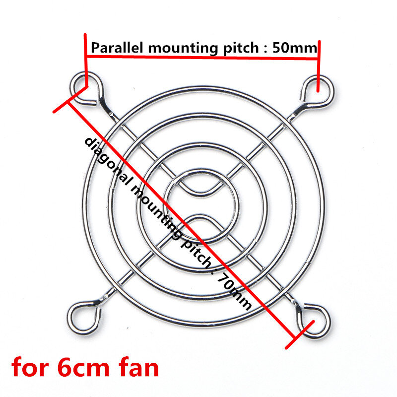 DuoWeiSi 3D Printer 6cm fan cover Metal fence cover fan protection grille Metal (iron) plating fan cover for 6cm fan