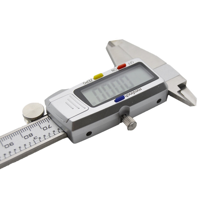 Calibrador Digital de acero inoxidable, herramienta de medición Vernier de 6 pulgadas, 150mm, LCD, paquímetro
