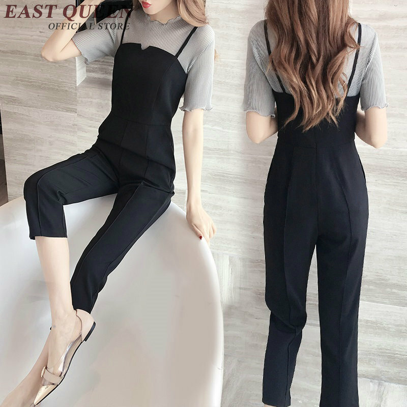 Fashion jumpsuit for woman 2018 new arrival jumpsuit women elegant solid color rompers womens jumpsuit with suspenders NN0657 HQ
