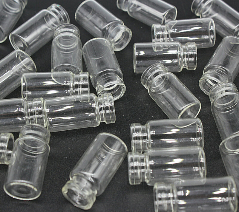 30個の小さなガラス瓶-高さ22mm x 11mm-かわいい小さなガラス瓶-小さなサイズの小さなボトルにはコルクが含まれています