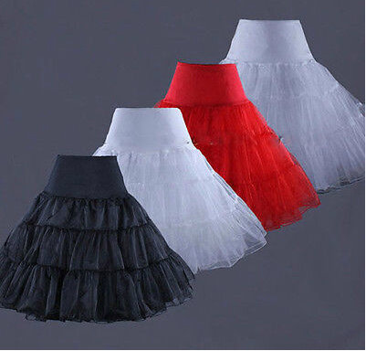 Tutus สีดำสีขาวสีแดงสั้น Petticoat สำหรับค็อกเทลชุด Crinoline Underskirt