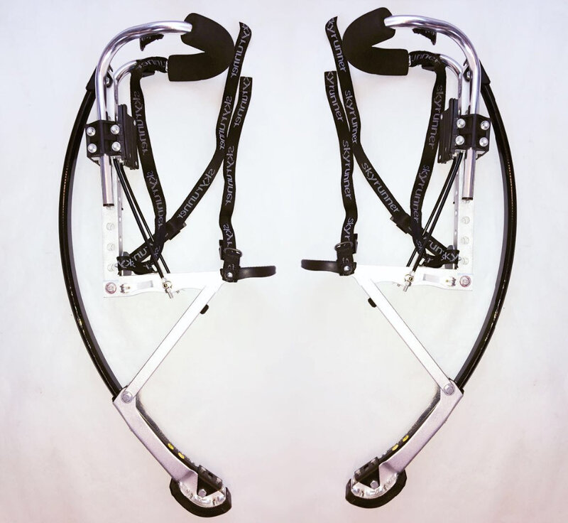 Skyrunner-zancos de salto para hombre adulto, peso de 110 ~ 150 lbs/50 ~ 70kg, color negro