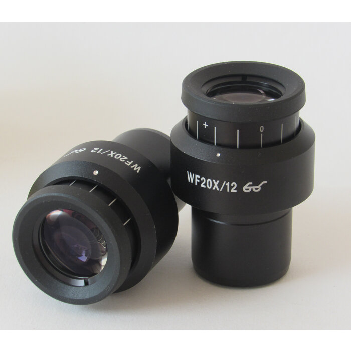 Microscópio óptico estéreo com plano ajustável, potência wf20x, 12mm, campo de visão, ponto alto, lentes de vidro 30mm