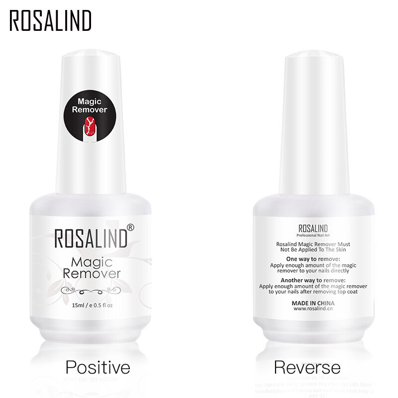 ROSALIN-removedor mágico de esmalte de uñas en Gel, para manicura, limpieza rápida en 2-3 minutos, para capa superior, UV