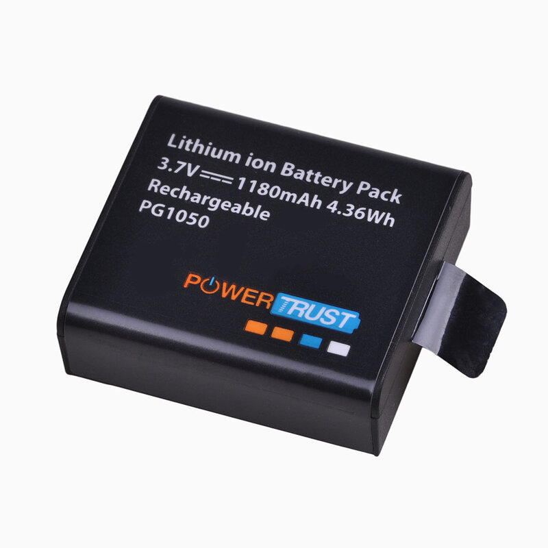 PG1050 Bateria e Carregador USB LED, 3Slots, 1180mAh, apto para SJCAM, SJ4000, M10, SJ5000, SJ5000X, EKEN H9, H9R, H8R, H8, GIT, PG900, 4 unidades
