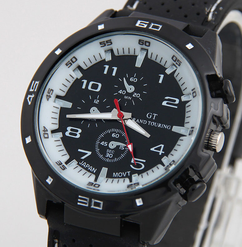 Marca de lujo superior de moda reloj de cuarzo militar reloj de pulsera deportivo para hombres reloj de pulsera reloj hora Masculino reloj Masculino 8O75