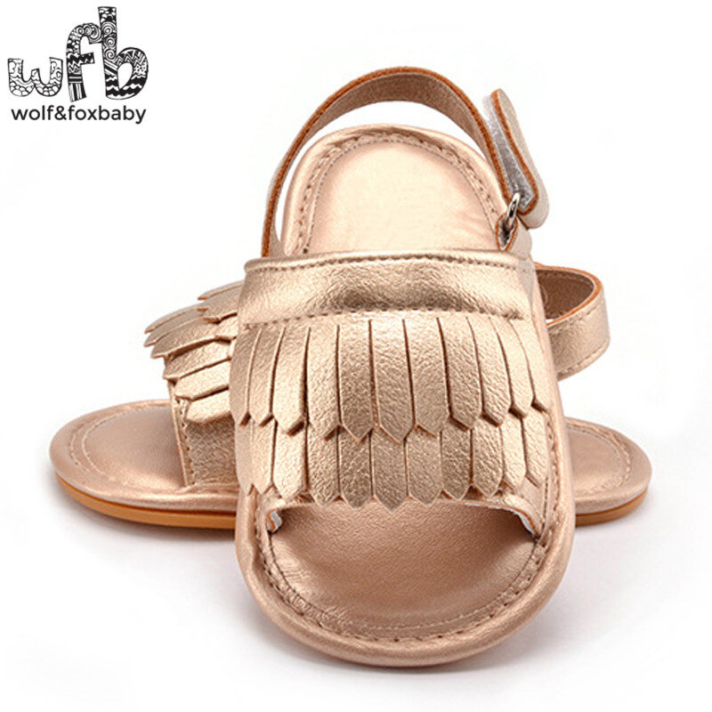 Обувь для малышей в розницу с мягкой нескользящей подошвой и бахромой дышащая модная детская обувь для новорожденных младенцев малышей на лето