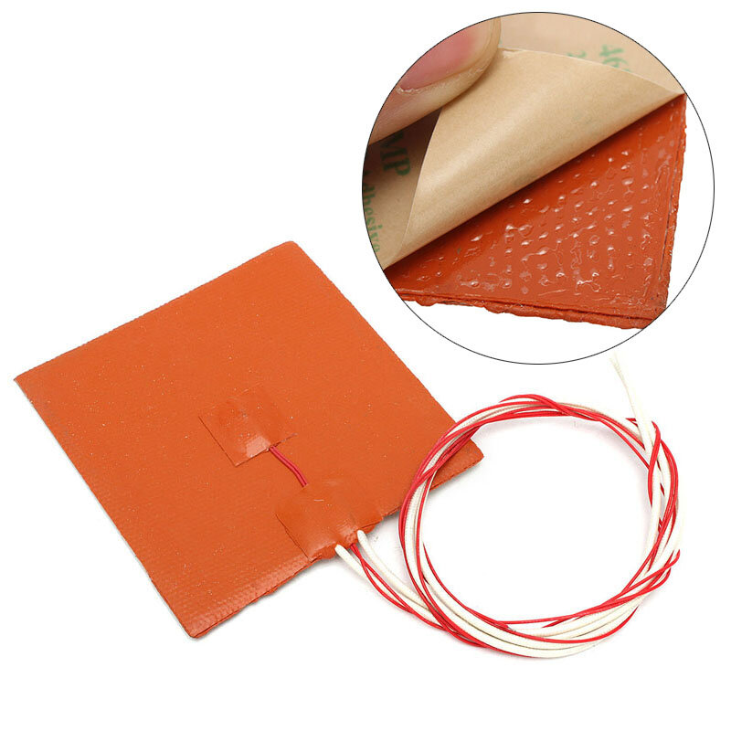 12x12cm Silicone 120W 12V Heater Pad Heating Mat For 3D Printer Heated Bed