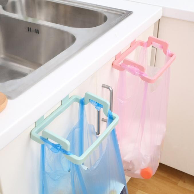 Saco de lixo de cozinha, suporte de pano portátil para armários, toalha, rack de lixo de cozinha g90530