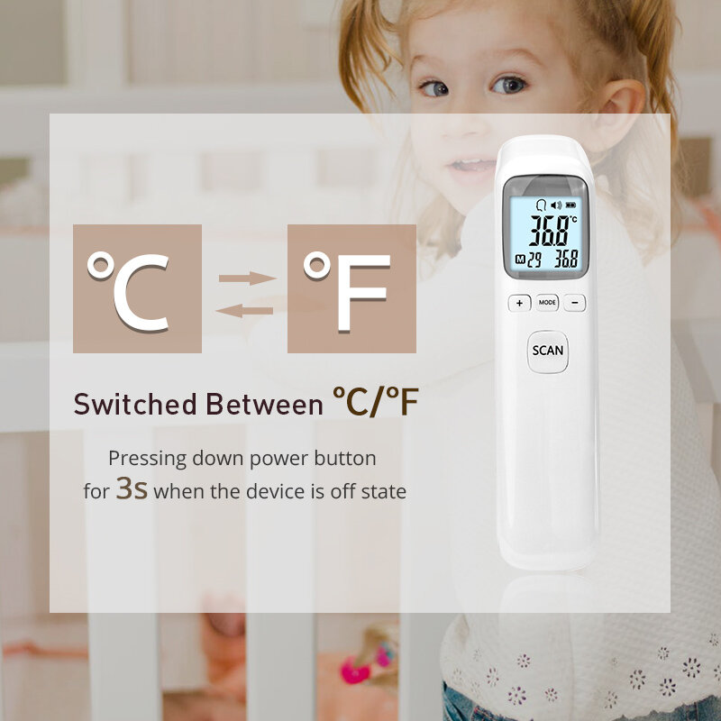 Medical Fever Infrared Thermometer Forehead Thermometre  kids Laser Termometro febbre Digital Bebes Non-contact Body Temperature