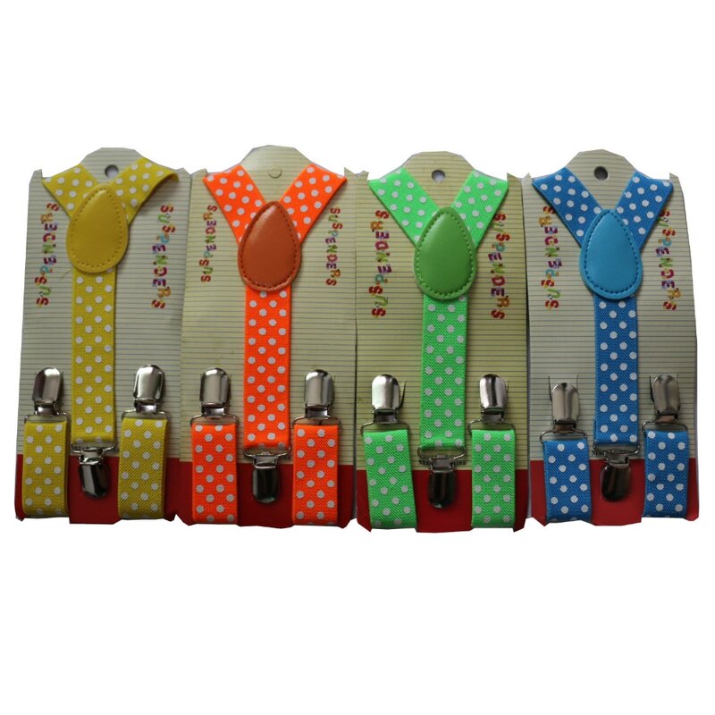 HUOBAO 2019 New Cute Kids Toddle Clip On Adjustable Dot Braces Suspenders For Boys Girls