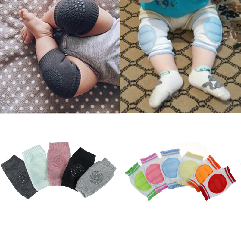 Joelheira infantil de algodão respirável, esponja confortável para crianças aprendendo a andar, melhor proteção, engatinhar e joelheira