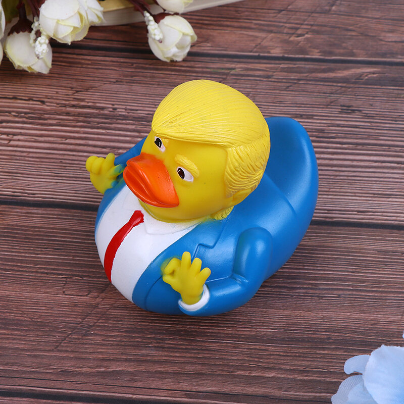 Trump de borracha pato banho brinquedo chuveiro água flutuante eua presidente brinquedo do bebê brinquedo de água chuveiro pato criança banho flutuador
