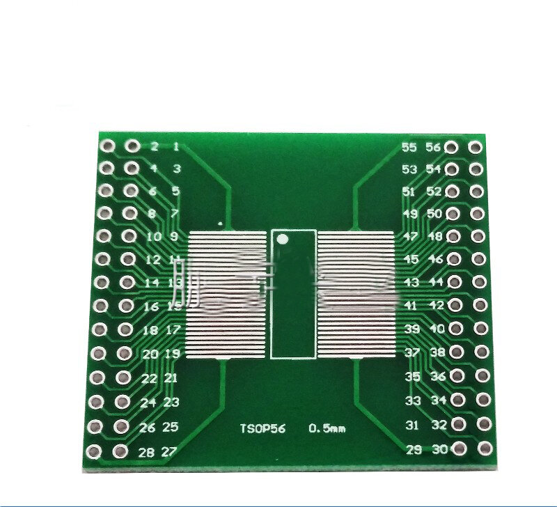 TSOP56 TSOP48 para DIP56 Adaptador PCB Board, AM29 série IC, 0,5mm, 0,65mm Pitch Transfer Board, 5 pcs