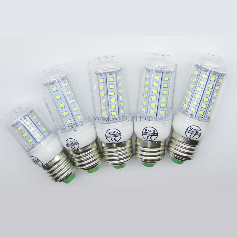 Bombilla LED de maíz 2835SMD, lámpara de 220V, 24LED, 42LED, 68LED, lámpara de araña, foco de luz de vela