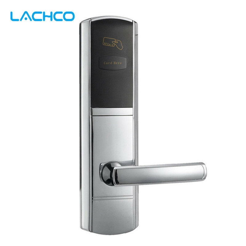 Lachco Digital Kartu Kunci Kunci Pintu Elektronik untuk Rumah Hotel Ruang Kantor Kami Mortise Paduan Seng L16048BS