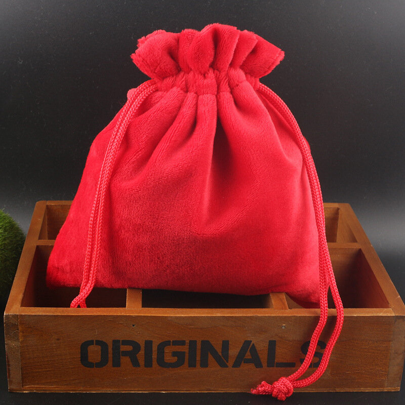 Soft Velvet Candy Bag para Embalagem de Jóias, Double Thickening Pouches, Pingente, Brincos, Presente de Ano Novo, 11,5x14,5 cm, 10 Pcs
