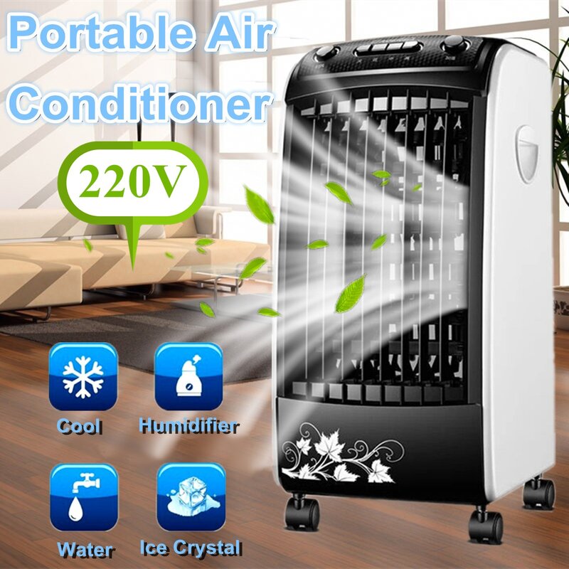 Aire acondicionado 220 V 65 W 5L 50 HZ ventilador acondicionado Hum alta densidad potente tiempo de protección del medio ambiente del viento portátil