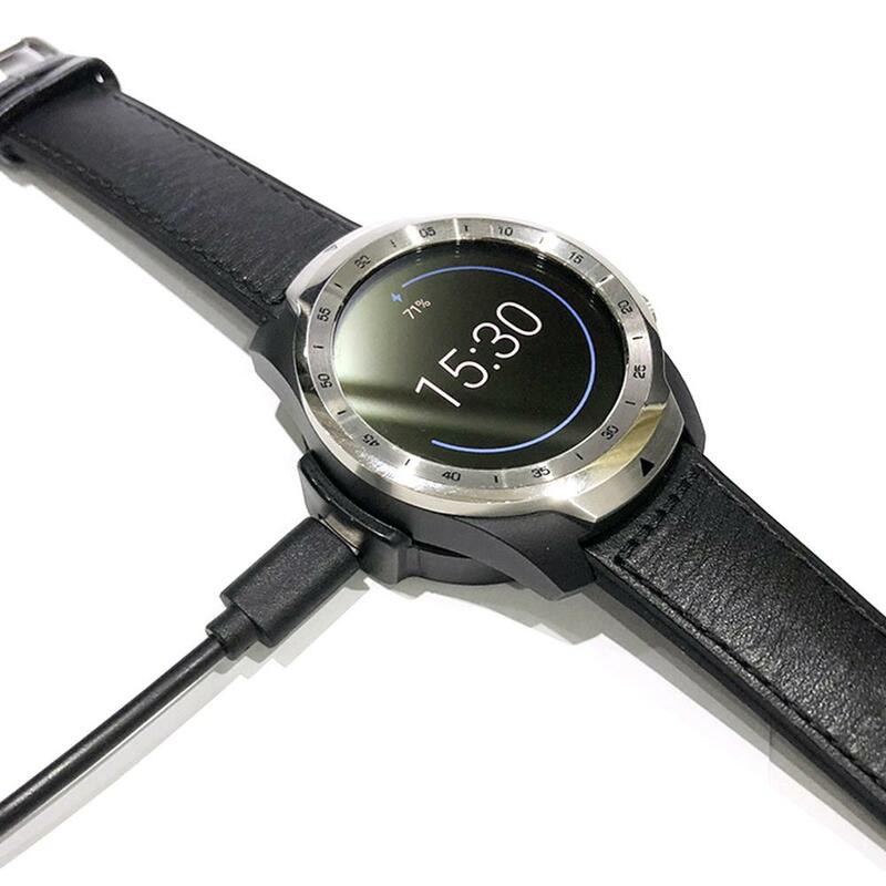 Câble USB noir pour station de charge et données, avec aspiration magnétique solide, pour accessoires TicWatch Pro Smart Watch