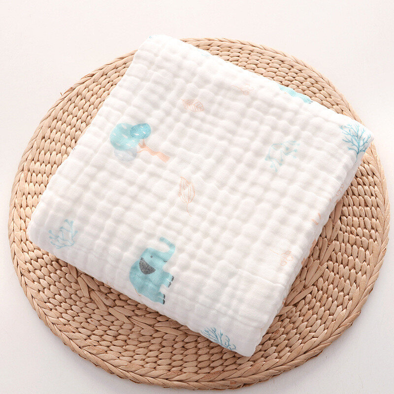 Faixa de algodão 100% para bebê, manta amigável da pele, envoltório, 6 camadas de algodão, gaze, toalha de banho, cobertores de cama de bebê
