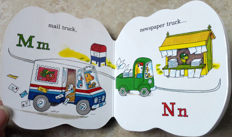 Livros mais vendidos richard scarry carros e caminhões de a a z iluminação vira cartão livro inglês livros para crianças bebê