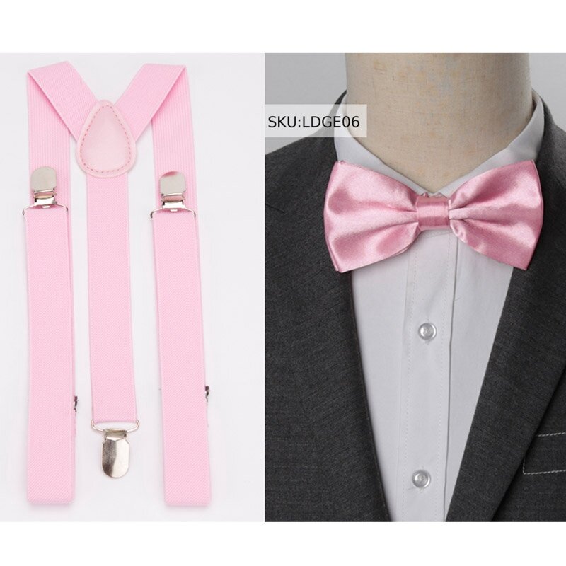 Suspenders Bow Tie Set Men Fashion Suspensorio for Man Boy Women Bowtie Braces Trousers Tirantes Wedding Leisure Shirt Stays
