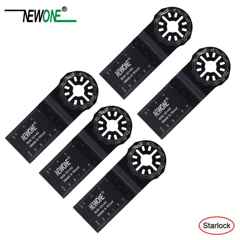 NEWONE 1-3/8 "Starlock E-cut Bi-metal Multi Saw Blades Alat Berosilasi Pisau untuk Memotong Kayu Drywall Plastik Logam