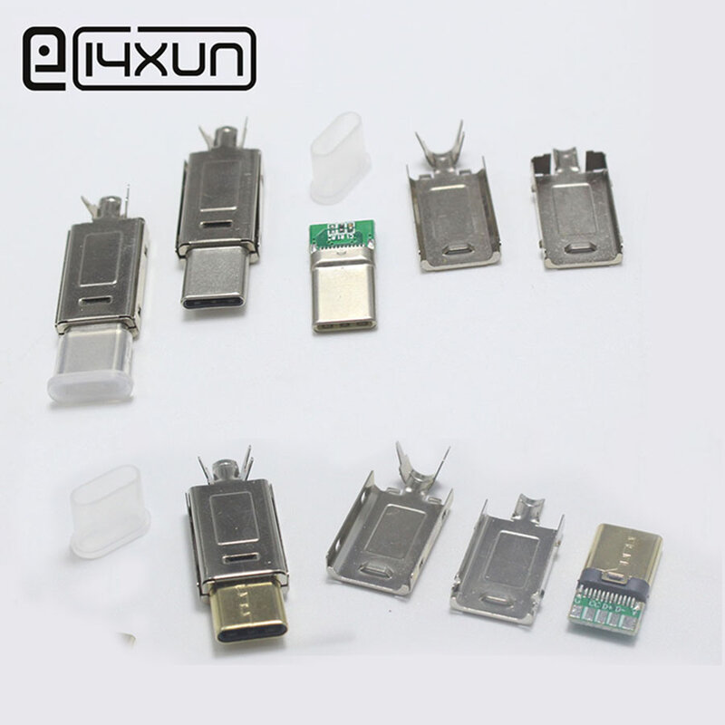 Original 10Set USB 3.1 Type-C to Type C Plug Welding Type Double-sided plug for DIY Data Charging Connector for OD 3.0mm2 Cable