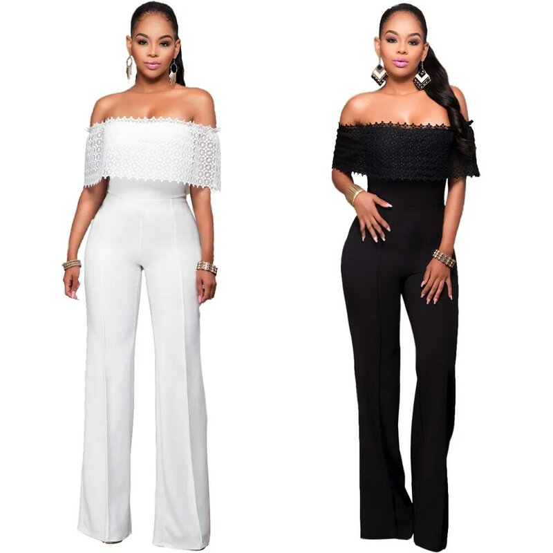 2019 Fashion Women One-piece Clothing tube Jumpsuit Lace Cool Sexy Bodysuit